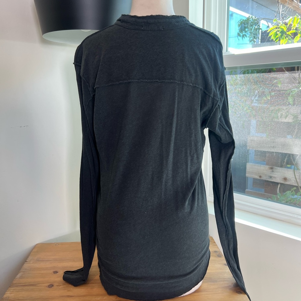 James Perse Cotton/linen blend grey long sleeve - Picture 6 of 8